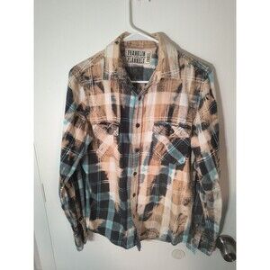 Franklin Flannels Hand-Dyed Upcycled Plaid Shirt - Women's / Unisex Small